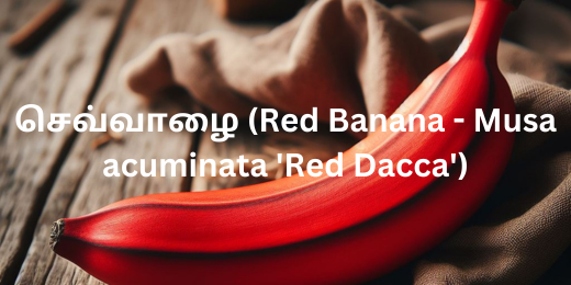 செவ்வாழை (Red Banana – Musa acuminata ‘Red Dacca’)